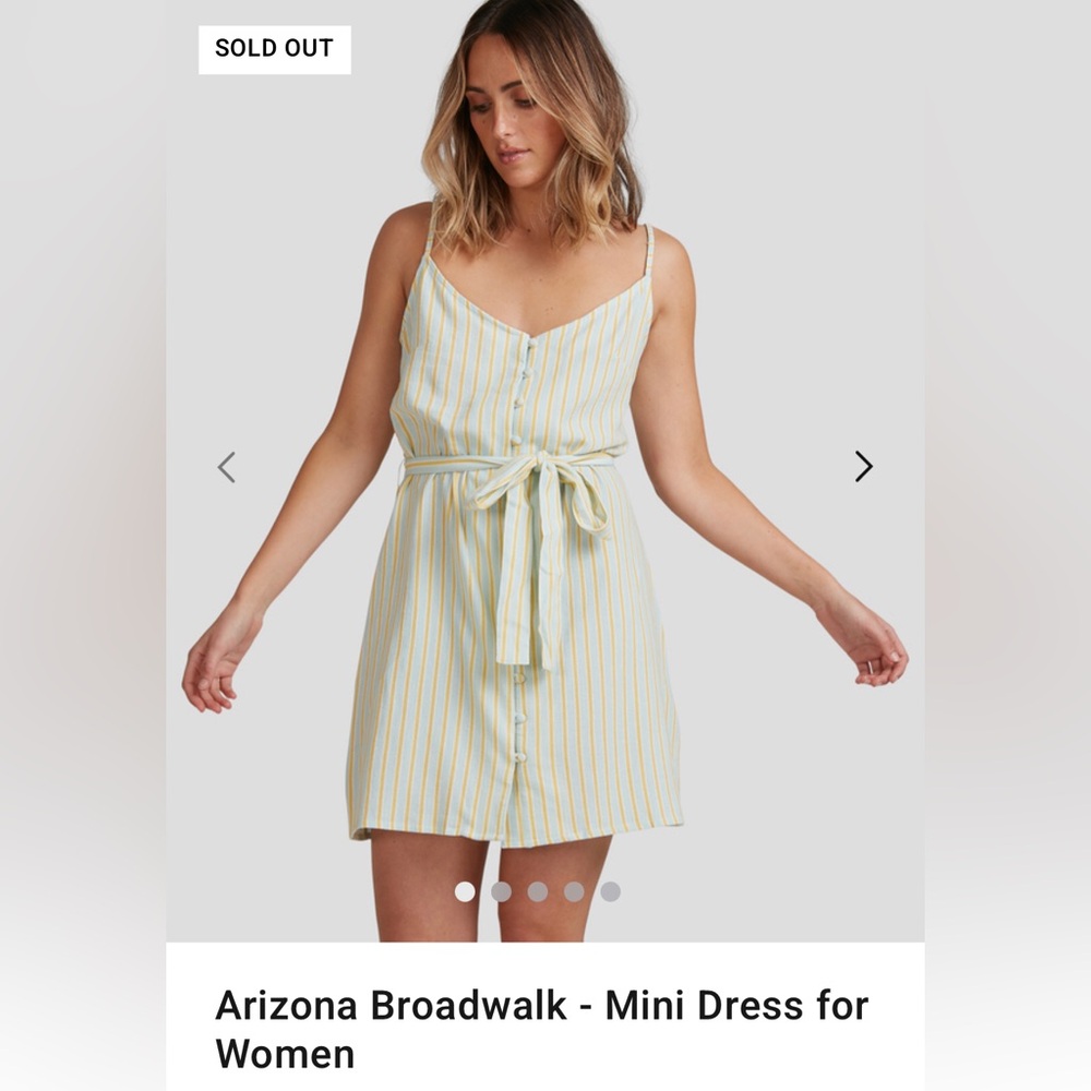 Billabong Blue and Yellow Mini Dress